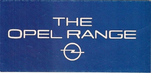 Opel range 1981 foldout - 1981, uk