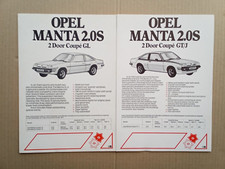 Opel Manta 2.0S Coupe GL &
