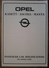 OPEL KADETT ASCONA MANTA orig