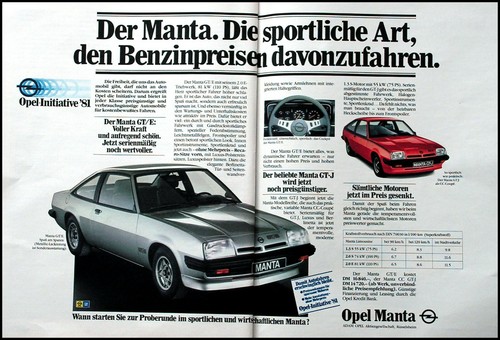 Opel manta original - opel, gt/e,
