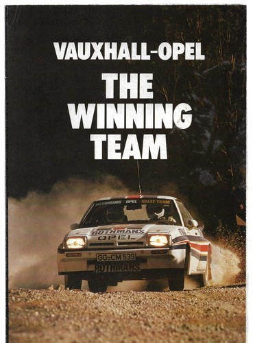 Vauxhall opel motor sport 1982 - vauxhall,