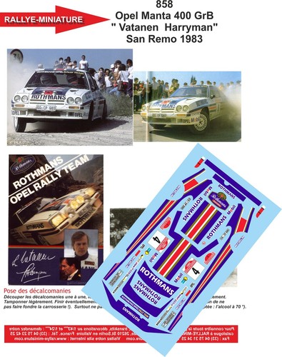 Decals ref 0858 opel - 0858,